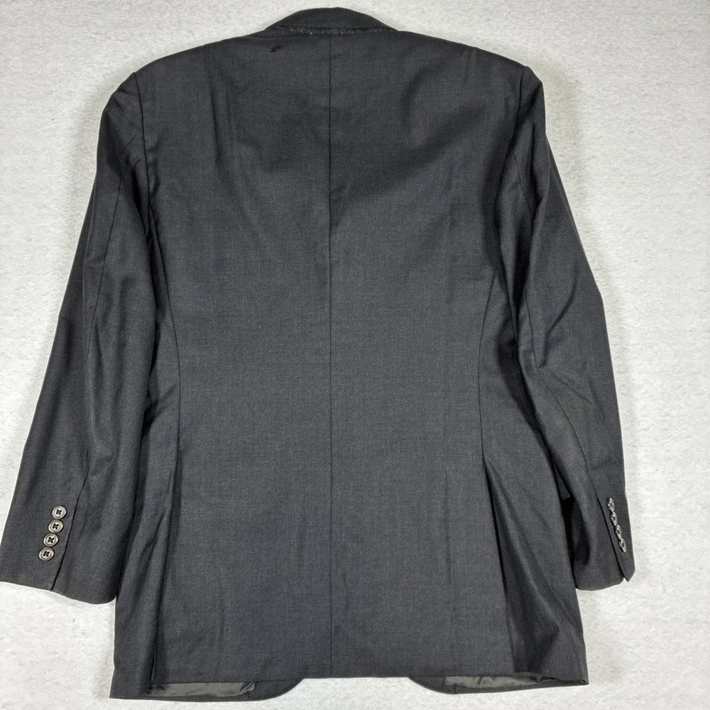Vintage Polo Ralph Lauren Blue Label Three Button Black Blazer Made in Italy 38S